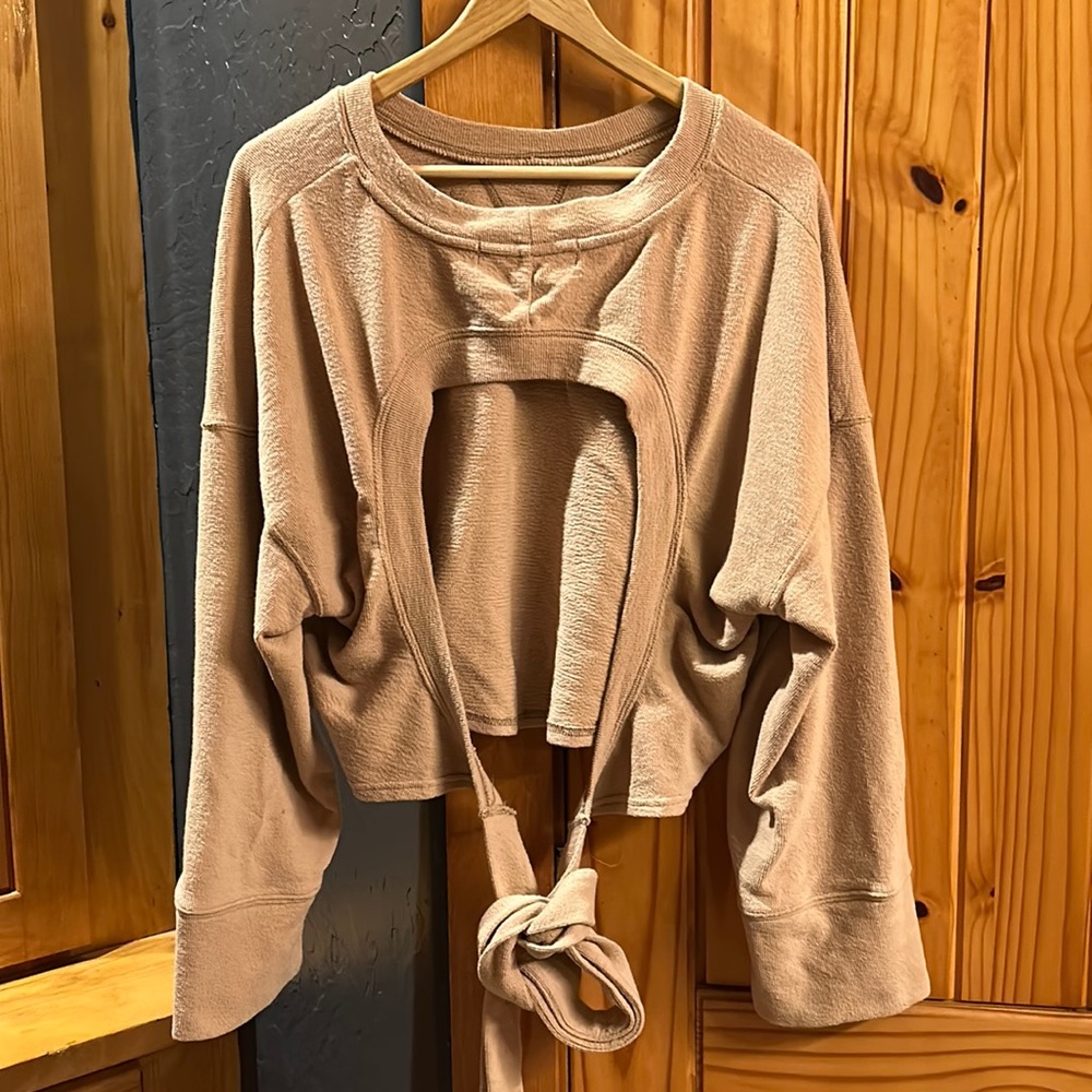 FP Beach Open Back Sweatshirt Small